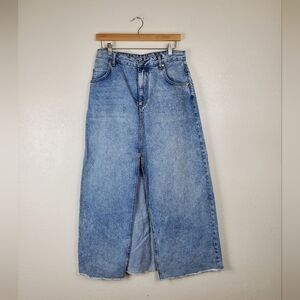 Anthropologie Pilcro Madi Front-Slit Denim Skirt Size 10